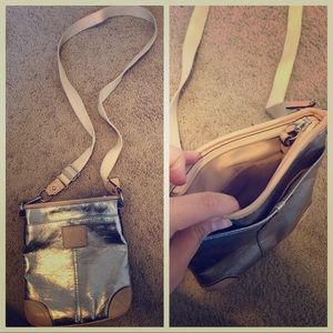 Silver coach crossbody.